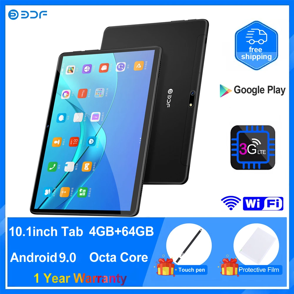 

BDF 2023 Новые 10,1 дюймовые Планшеты Android 9 OS телефонный звонок 4 Гб ОЗУ 64 Гб ПЗУ 1280 × 800 GPS 5000 мАч батарея AI-speed-up планшетный ПК