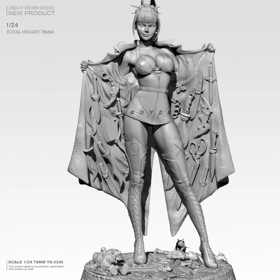 

1/24 Resin model kits figure beauty colorless and self-assembled TD-3336