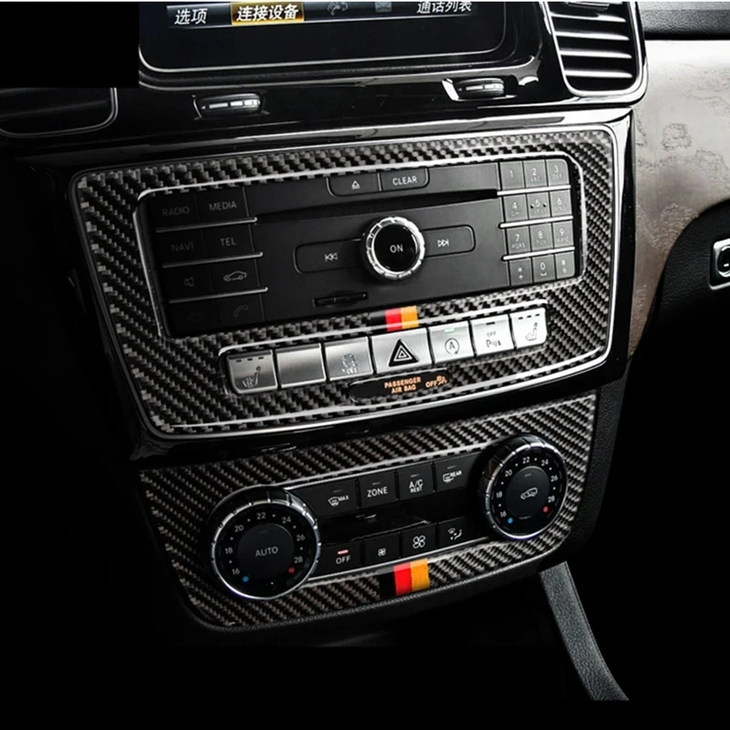 

Карбоновая рамка для кондиционера CD, декоративная Обложка для Mercedes Benz ML 2012-16 GL 2013-16 GLE 2015-18 GLS 2015-18