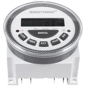SINOTIMER Tm-619H-2 230Vac 7 Days Weekly Programmable Digital Timer Lighting Switch Output 220V Voltage With Dustproof Cover