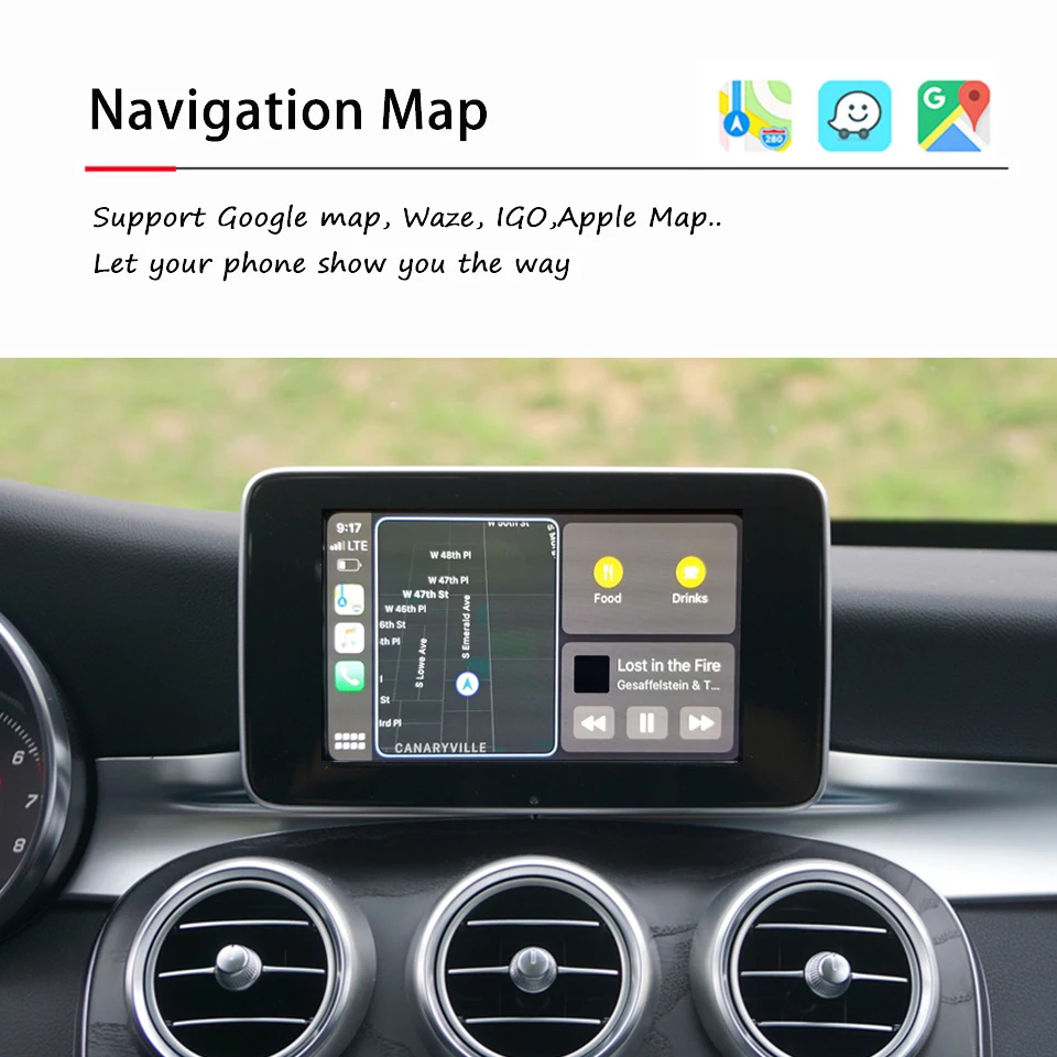 Беспроводная Apple CarPlay для Mercedes-Benz NTG5.0 CLA GLA GLE A B C E S W221 автомобильная игра Android Auto |