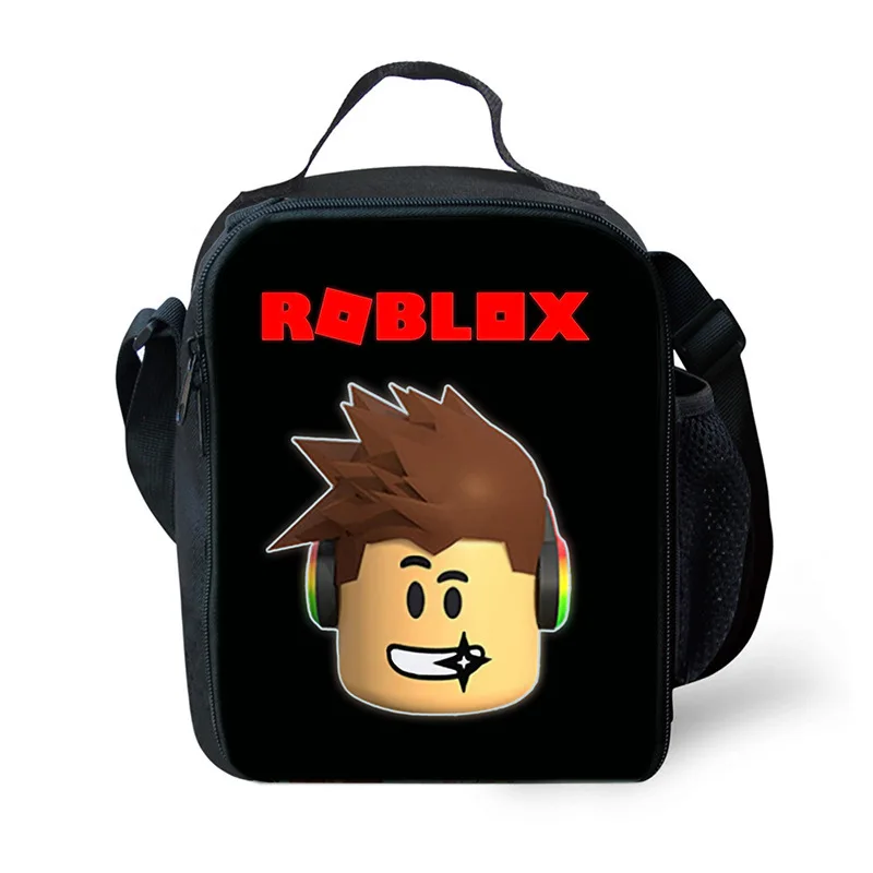Фото Сумка-тоут из оксфордской ткани с мультяшным принтом по мотивам игры Roblox и аниме, сумка для еды, подарок на день рождения для студентов, с изображением персонажей №5