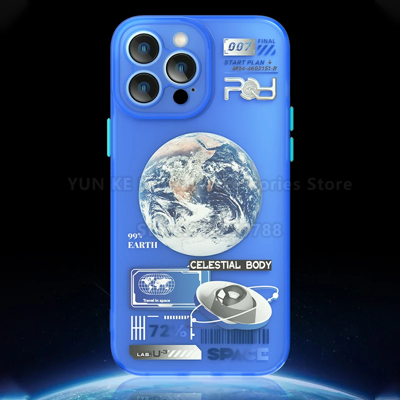 

Чехол PQY для iPhone13 Pro Max, светящаяся планета Magsafe, магнитная Беспроводная зарядка, сотовый телефон iPhone, противоударный чехол для смартфона