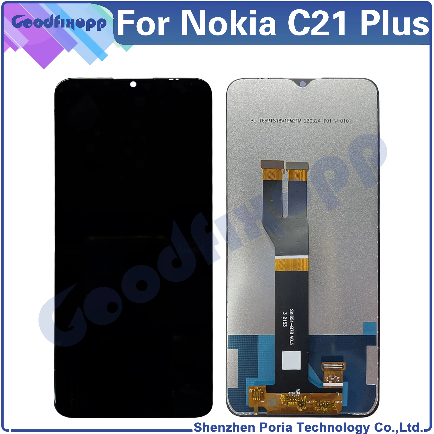 

For Nokia C21 Plus TA-1433 TA-1431 TA-1426 TA-1424 LCD Display Touch Screen Digitizer Assembly For Nokia C21Plus Screen Replace