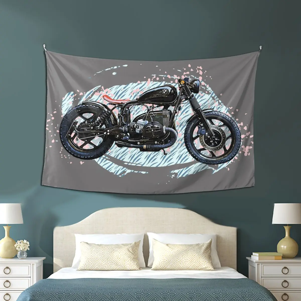 

Painted Style Motorcycle Decorative Tapestry Home Decor Wall Hanging Tapestries For Bedroom Living Room Decoration