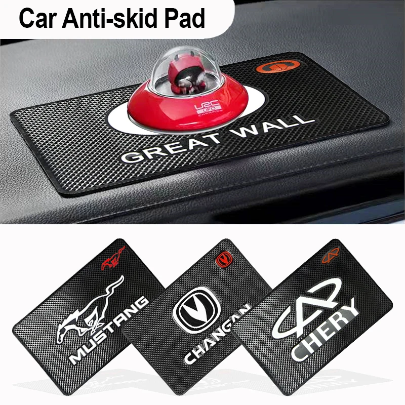 

1PC Car Dashboard Sticky Anti Slip Mat for Peugeot 206 307 207 208 308 407 301 3008 508 Rifter 107 Rcz 2021 Logo Car Accessories
