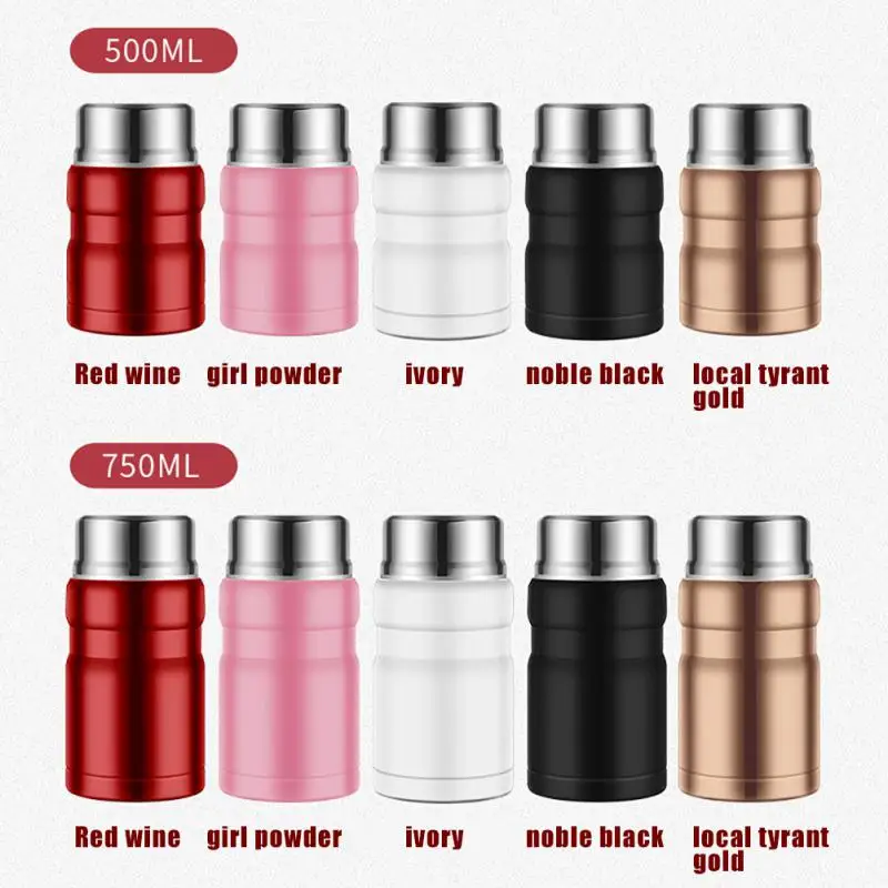 

Vacuum Flask Non-slip 304 Stainless Steel Thermos Cup Multifunctional Heat Insulation Stewed Beaker Bar Supplies Lunch Box