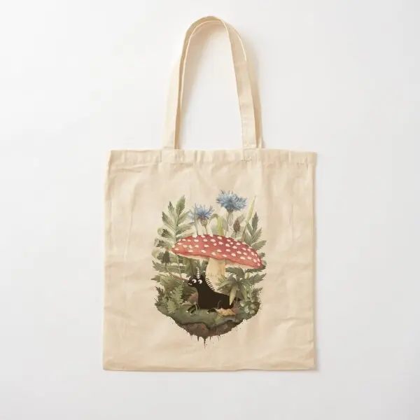 

Tiny Unicorn Cotton Canvas Bag Designer Printed Fabric Travel Shoulder Bag Reusable Ladies Grocery Shopper Women Foldable