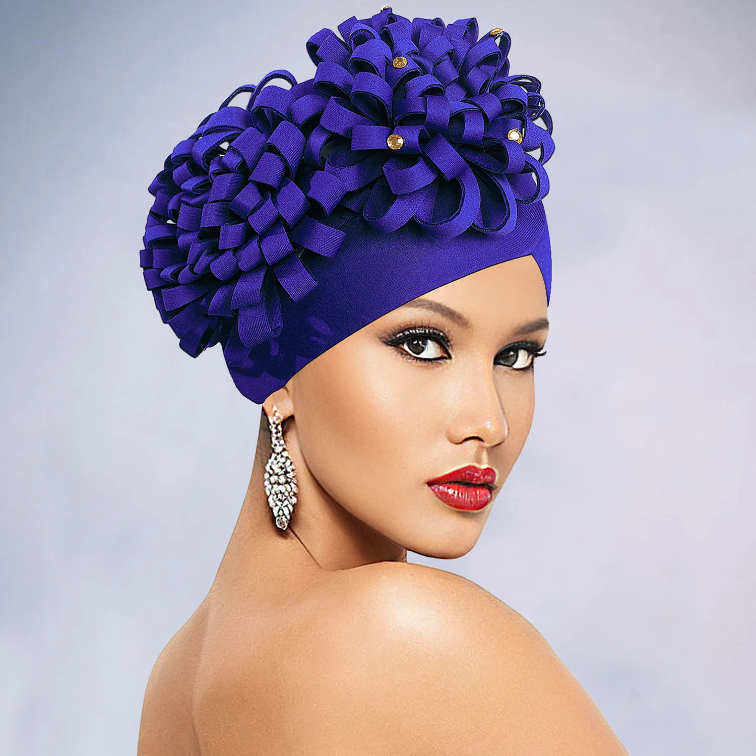 Цветочный тюрбан в африканском стиле головные уборы с автогелем головной убор