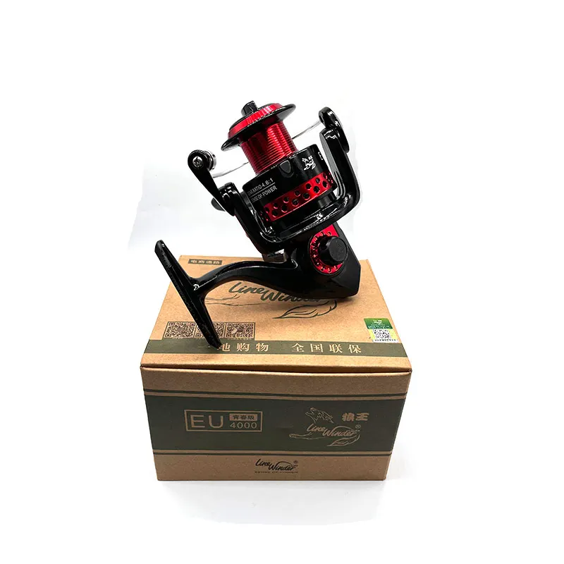 Модная и модная красная спиннинговая катушка Рыболовная подходит для рыбалки