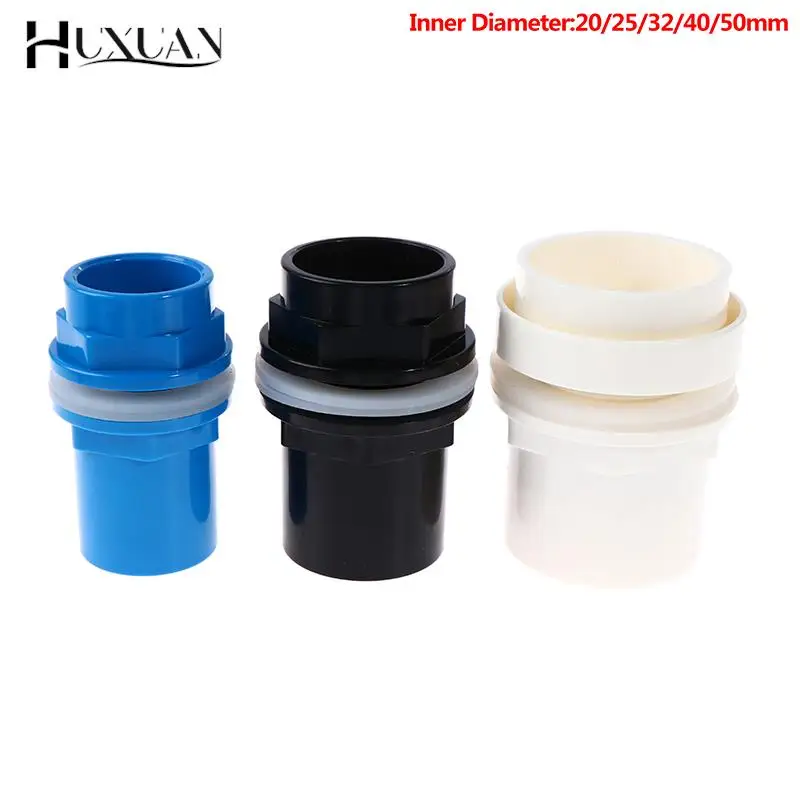 

20-50mm PVC Connectors Thicken Fish Tank Pipe Garden Drain Pipe Adapter