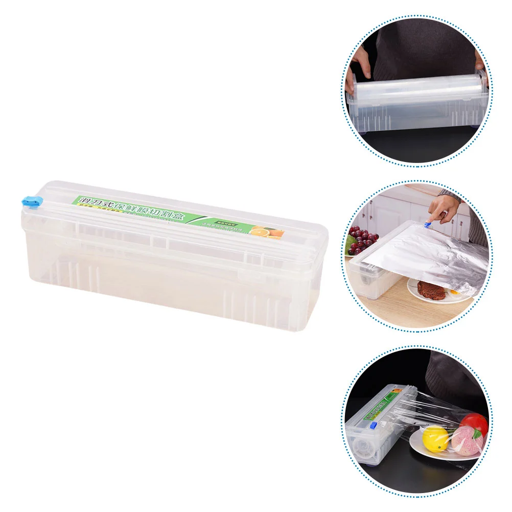 

Wrap Dispenser Clingfilmholder Sliderollfoil Freezer Utensil Reusable Parchment Kitchen Storage Paper Wall Box