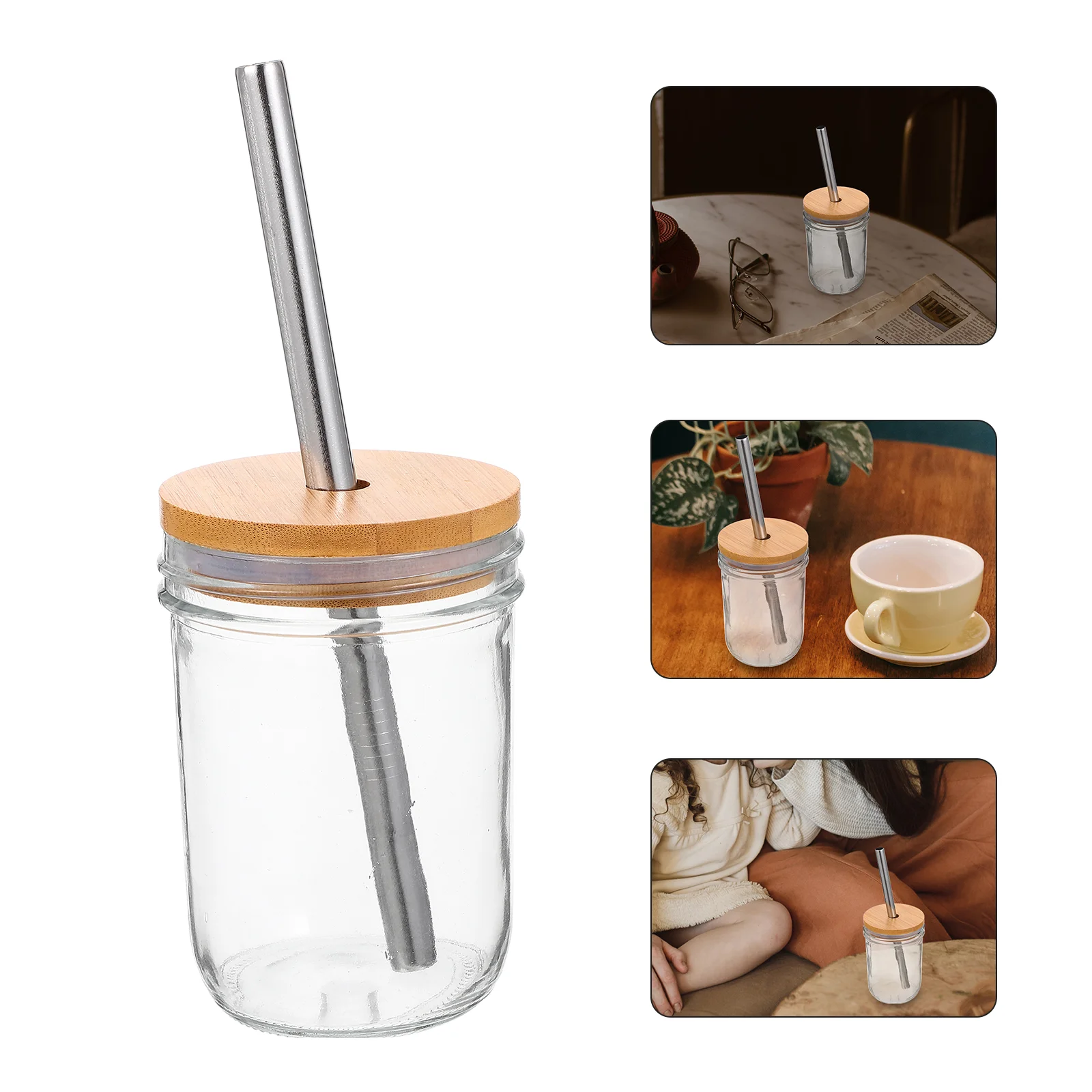 

1 Set Juices Bottle Glass Bottle Water Storage Bottle Transparent Beverage Bottle