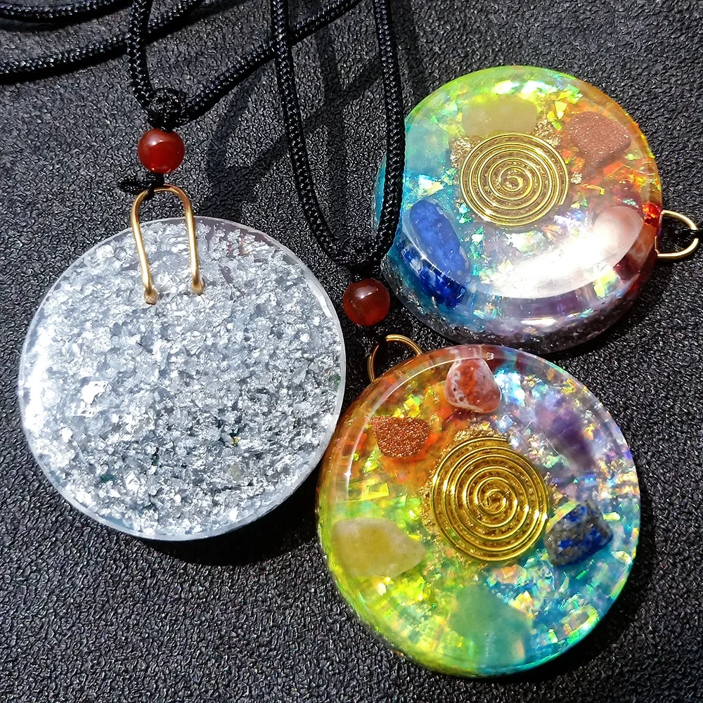 7-чакра оргональный кристалл кулон целебные кристаллы камни медитация медная