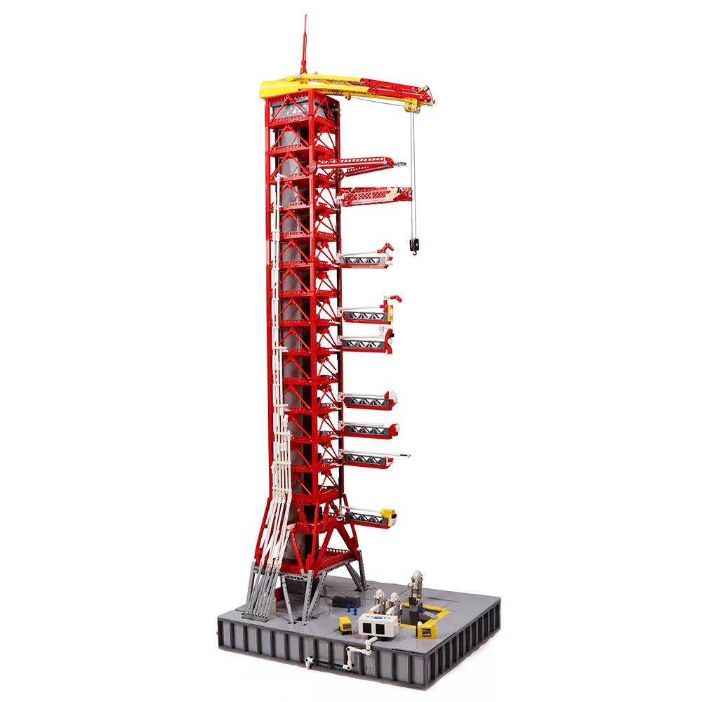 

MOC FOR 21309 Apollo Saturn V Launch Tower Wars Space Series Science And Education Building Bricks Spacecraft Toy kids Gift