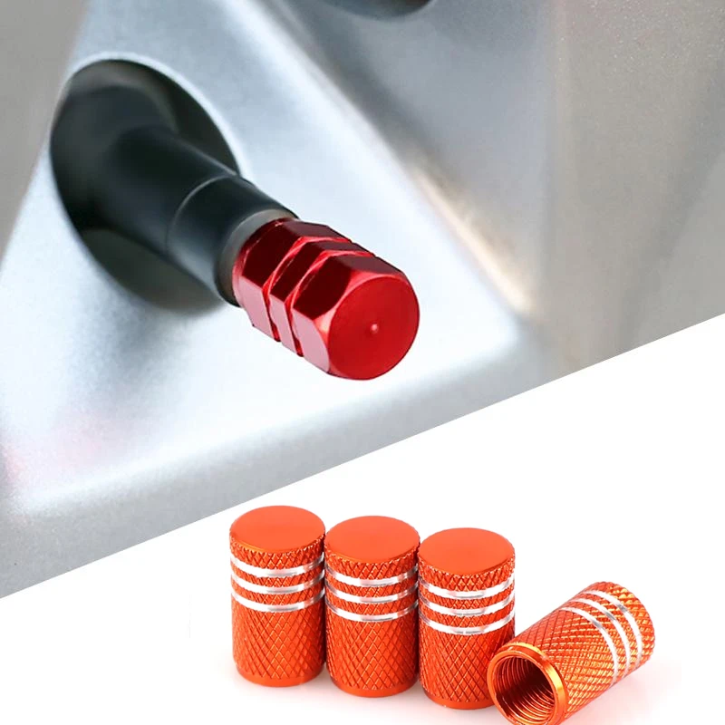 

4pcs Aluminum Alloy Car Wheel Tire Valve Caps Tyre Rim Stem Covers Airdust Waterproof For Automobiles Motorcycles Trucks Bikes