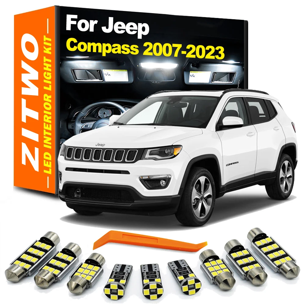 Дневной свет, яркий комплект для Jeep Compass 2007 2008- 2017 2018 2019 2020 2021 2022 Автомобильный светодиодный фонарь