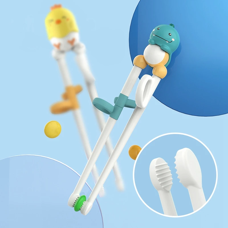

1Pair 3D Cartoon Chopsticks for Kids Learning Chop Sticks Angle Adjustable Baby Practice Chopstick Cute Children Tableware Set