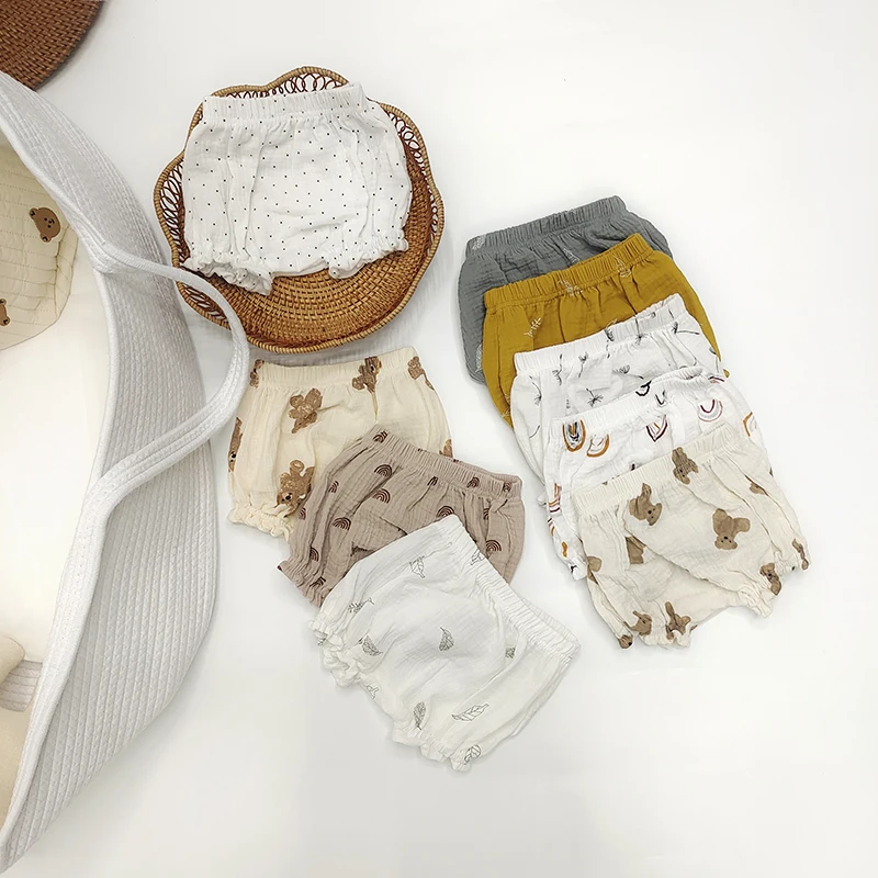 

Детские хлопковые шорты с радужным принтом, 0-24 месяцев