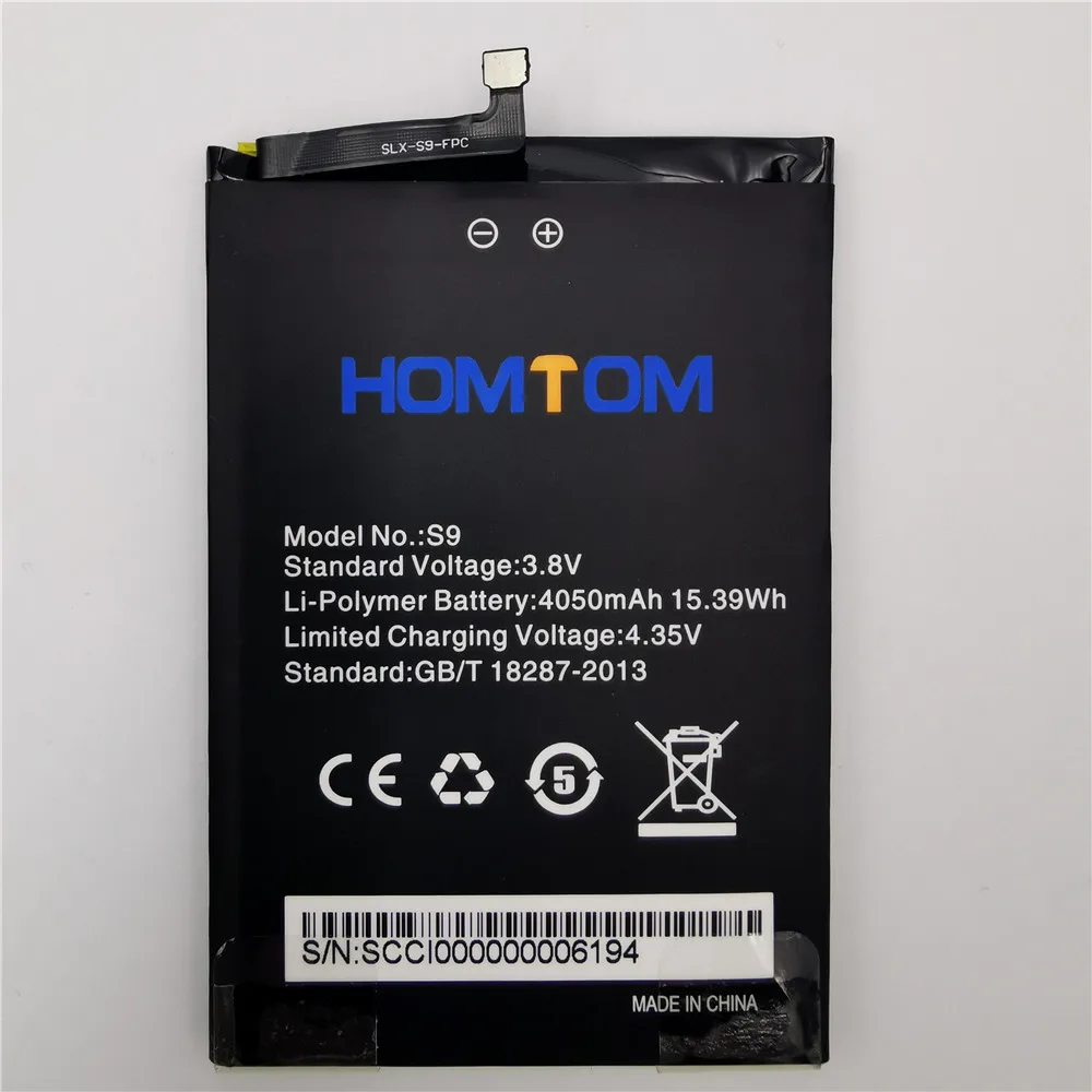 Новинка 100% года! Оригинальная батарея для смартфона homtom S9 Plus 4050 мАч |