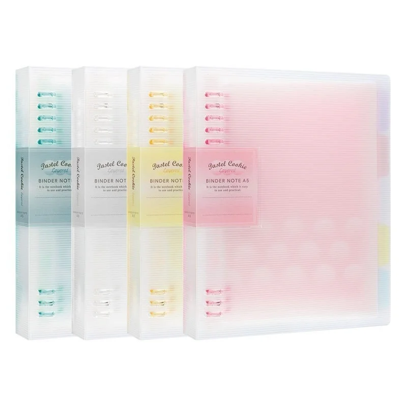 

1PC Soft Light Series Notebook Loose Leaf binder A5 B5 Daily Planner Binder Journal Office School Supplies kawaii