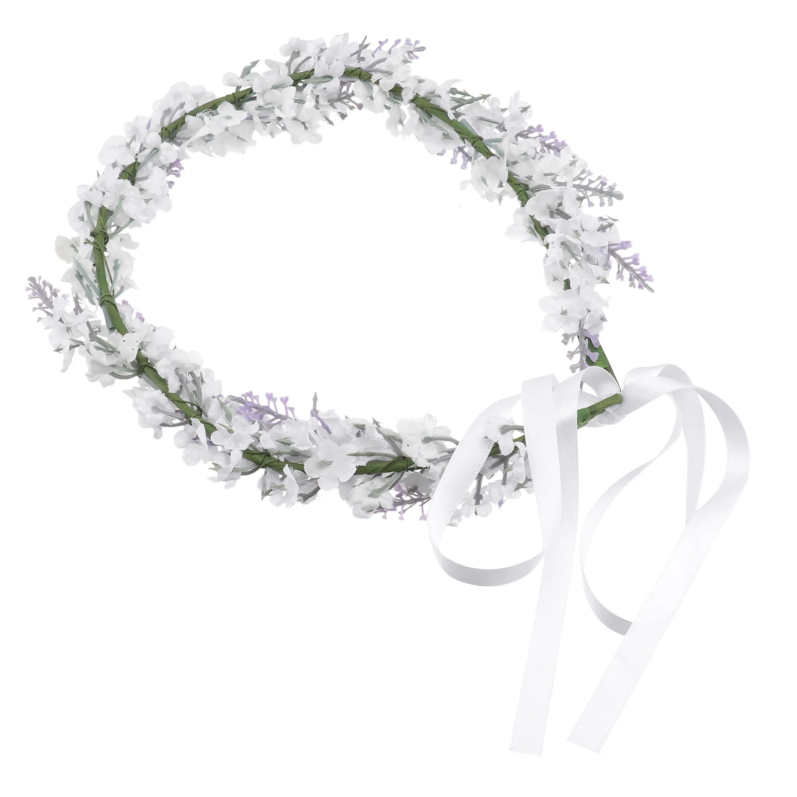 

Flower Crown Wreath Adjustable Headband Headgear Seaside Resort Scrunchies Girls