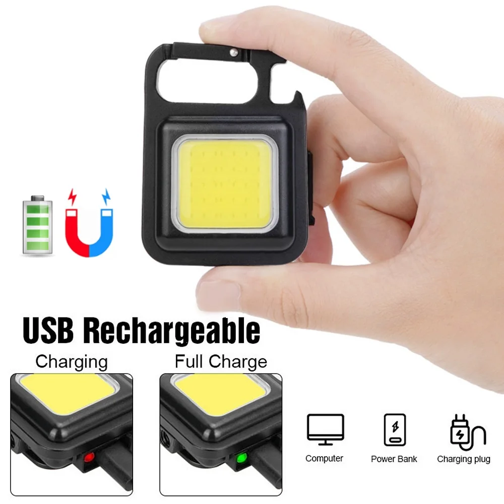 

Многофункциональный фонарик, брелок для ключей, лампа, USB карманный фонарик, перезаряжаемый фонарик, монолитный блок искусственных брелоков для улицы