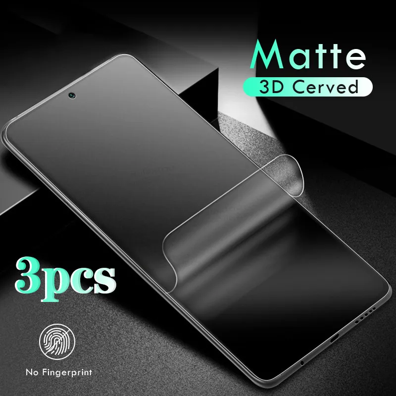 

matte Hydrogel film for xiaomi poco x3 pro nfc screen protector For poco f3 global version m3 X3pro nfs x 3 Not tempered glass