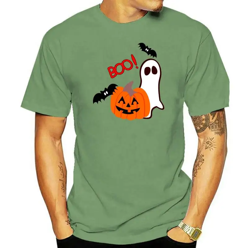 

Halloween Pumpkin & Ghost Childs Personalised Named Kids T-Shirt - Great Gift Humorous Tee Shirt