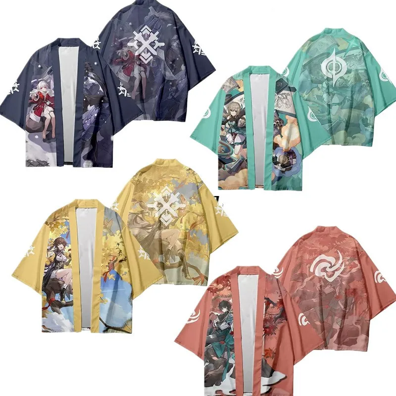 

Anime Game Honkai Star Rail Cosplay Costumes Jingyuan Danheng Himeko 3D Printed Haori Japanese Kimono Adult Coat Cloak Plus Size