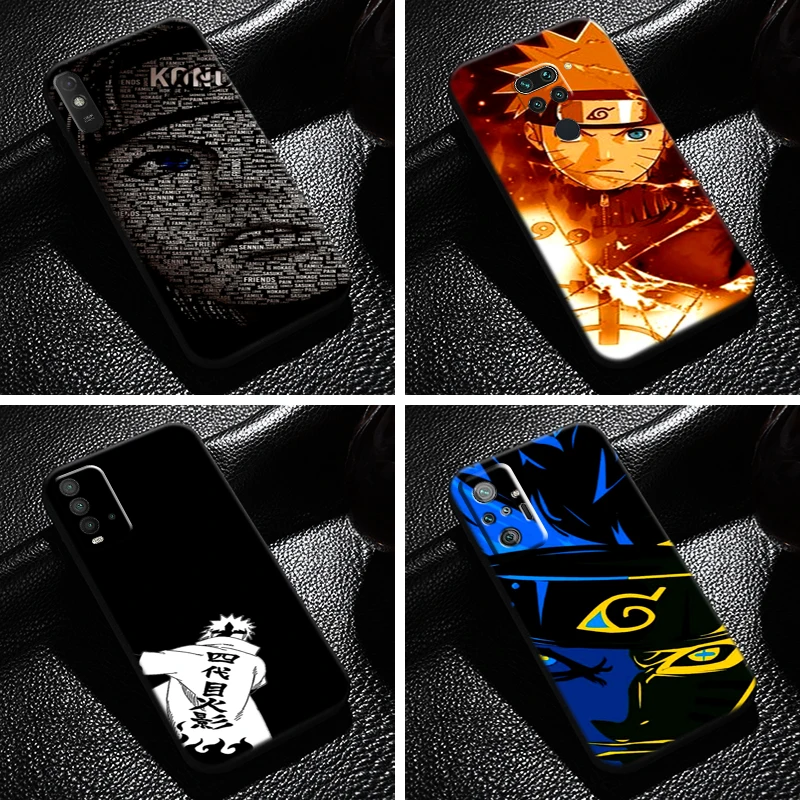 

Naruto Anime Phone Case For Xiaomi Redmi Note 9 9T 9S 10 10S 10T 10 Pro Max 5G Redmi 10 9 9T 9A 9C Black Liquid Silicon Back