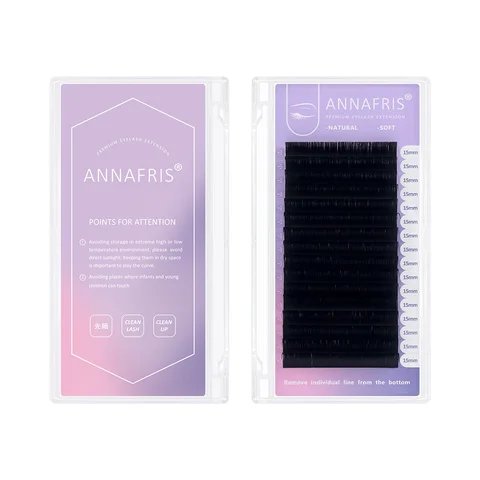 ANNAFRIS 16 рядов матовые черные ресницы C D DD Curl — изображение товара