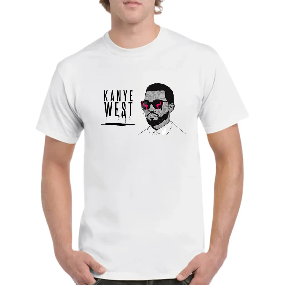 

Four Seasons Short sleeve singer Kanye West 2D Printed T-shirt Adult men's casual sports loose comfortable fashion quick dry