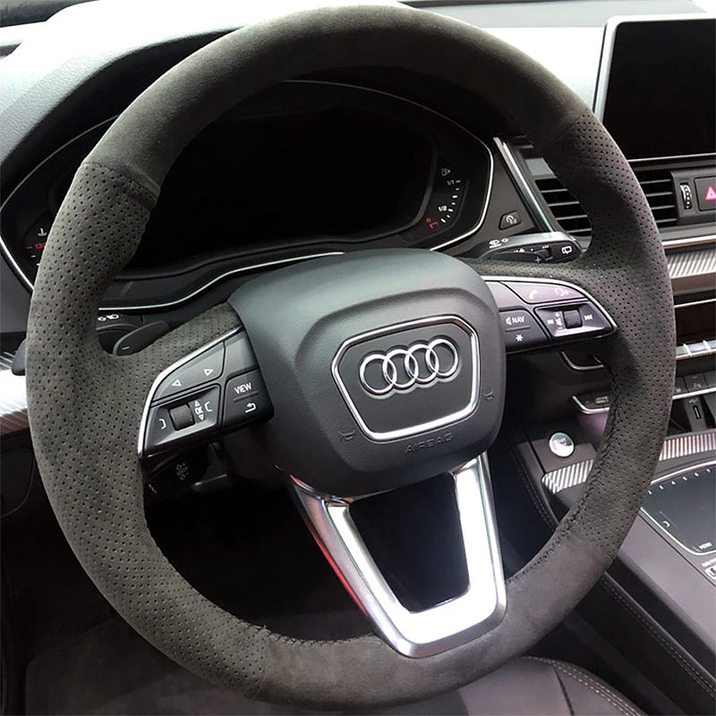 

Женская оплетка, удобная замшевая кожа ручного шитья для Audi A4 Allroad 2017-2018 Q3 2019 Q5 2018-2019