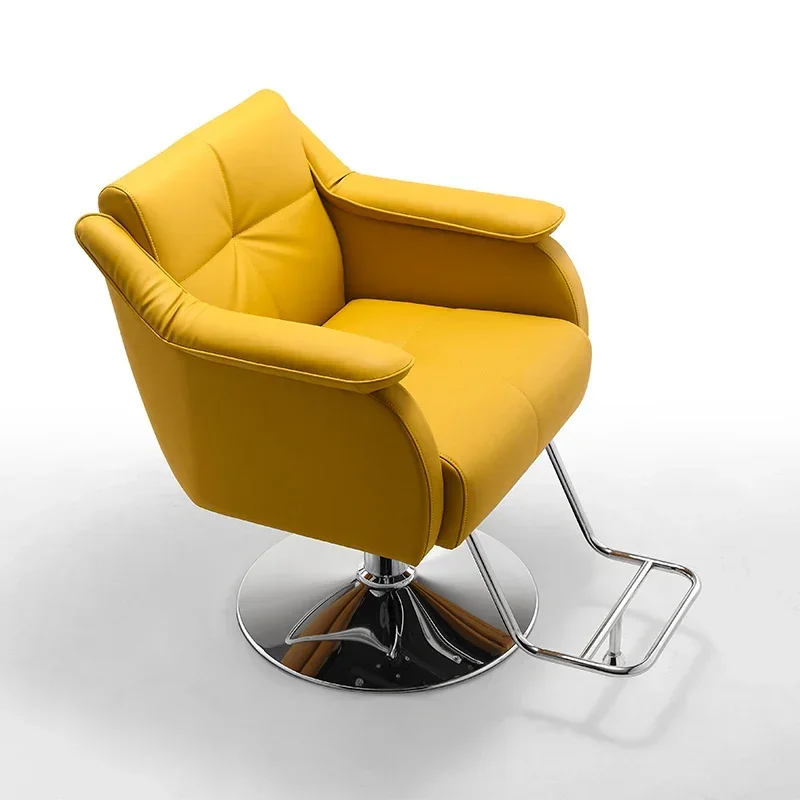 Вращающиеся стулья для салона белый парикмахерский стул винтажный с рамкой