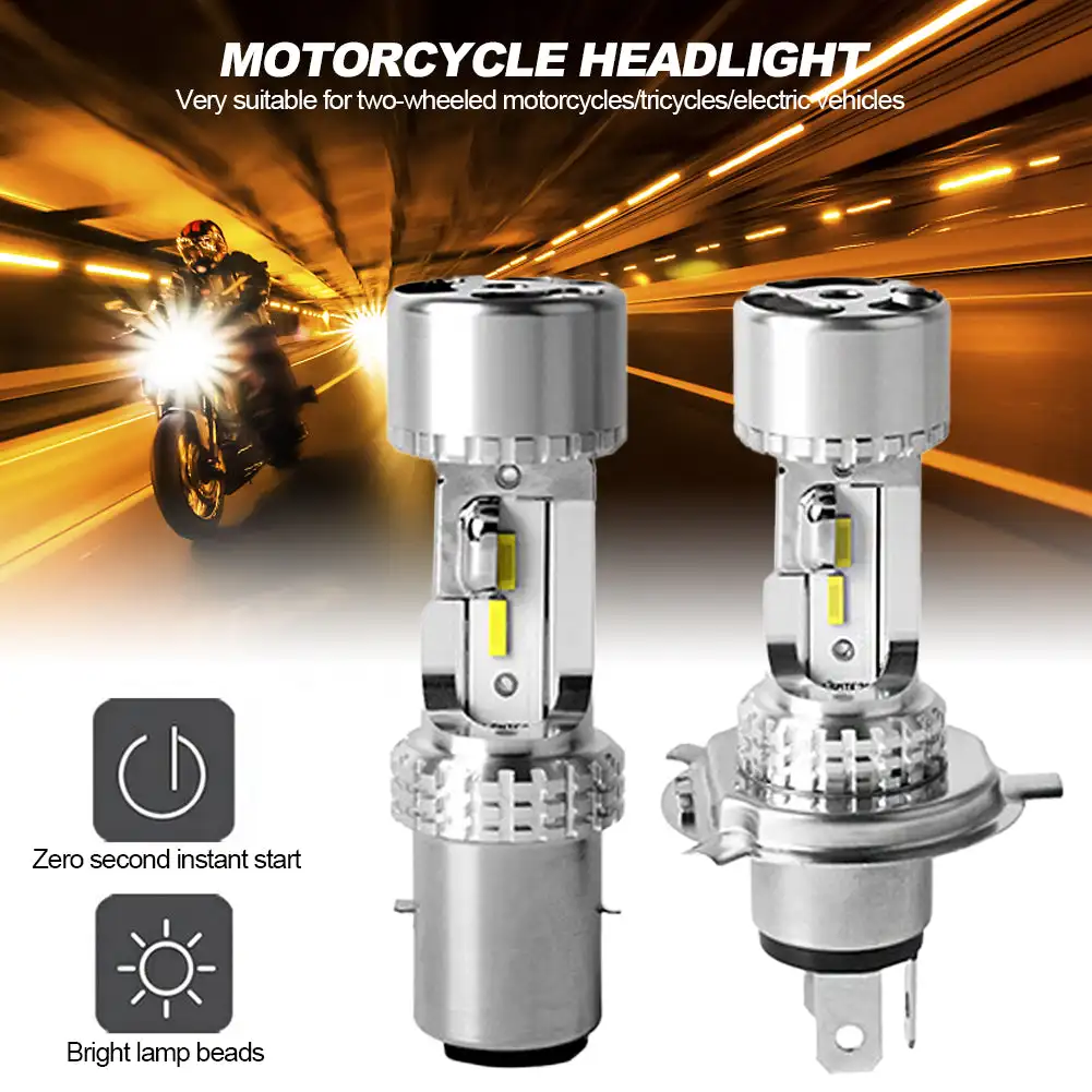 

Передняя светодиодная фара для мотоцикла H4 BA20D, 6500 лм, 1860 к, чип HS1 H6