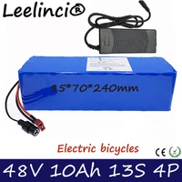 48v 10ah lithium battery pack 18650 bms 13s4p li ion batterie for powerful 350w 500w electric bicycle and motorcycle 2a charger