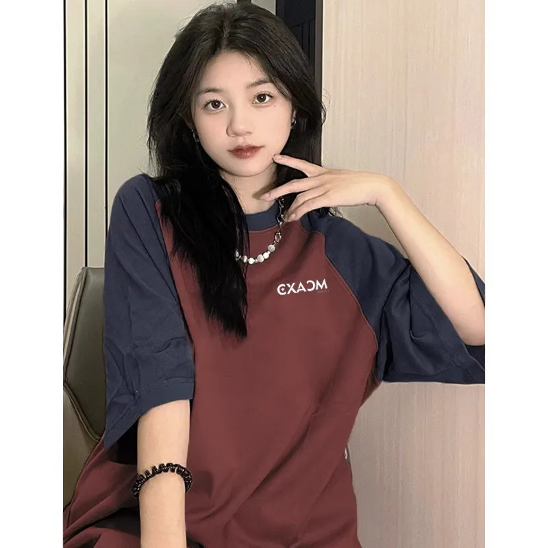 Женские футболки 2024 летняя повседневная Свободная Женская футболка с буквенным