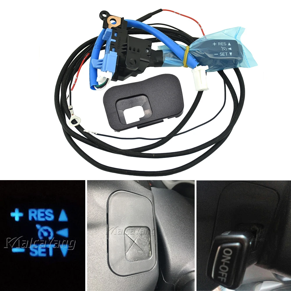

With Steering Wheel Cover 45186-12010-C0 84632-34011 Cruise Control Switch For Toyota Corolla 2007-2013 2014 Blue Backlight