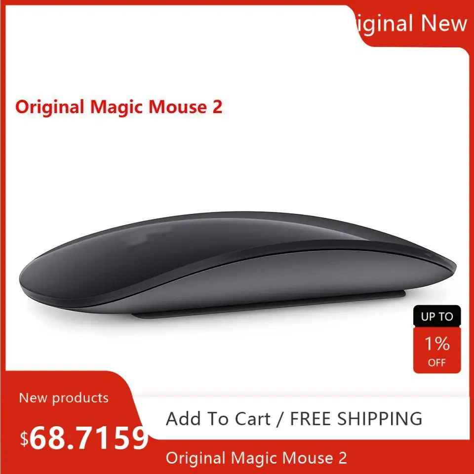 

Для Apple Magic Mouse 2 Беспроводная Bluetooth мышь для Mac Book Macbook Air Mac Pro эргономичный дизайн мульти сенсорный перезаряжаемый