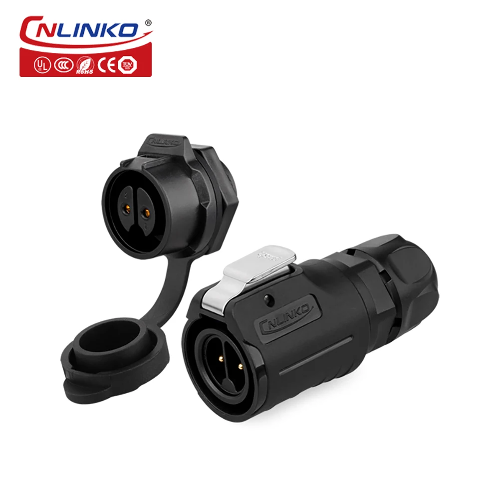 

10A M16 2 Pin IP67 Waterproof Connector For Industry Electrical Circular Male Plug Panel Mount Female Socket AC/DC Power Adapter
