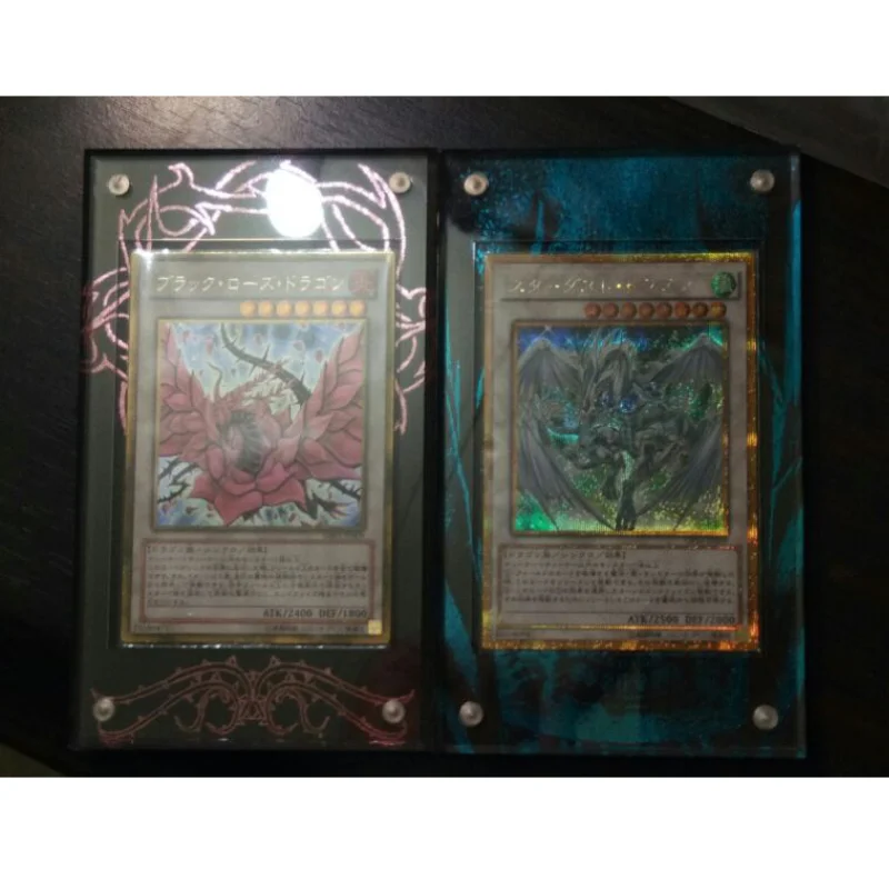 

Японское аниме Yu Gi Oh карточка кирпич Сделай Сам Izayoi Aki Черный Розовый Дракон Звездный дракон хобби Коллекционная игра аниме подарочные игрушки