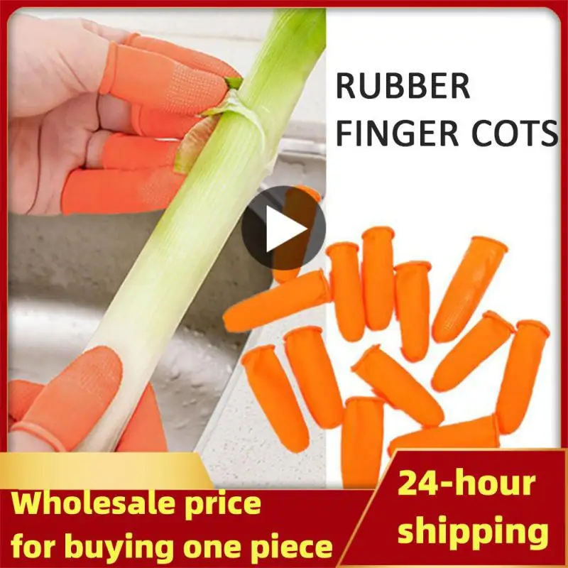 

Сумка, кухонные аксессуары, латексная Нескользящая износостойкая защита кончиков пальцев относится к утолщенному нескользящему пальцу