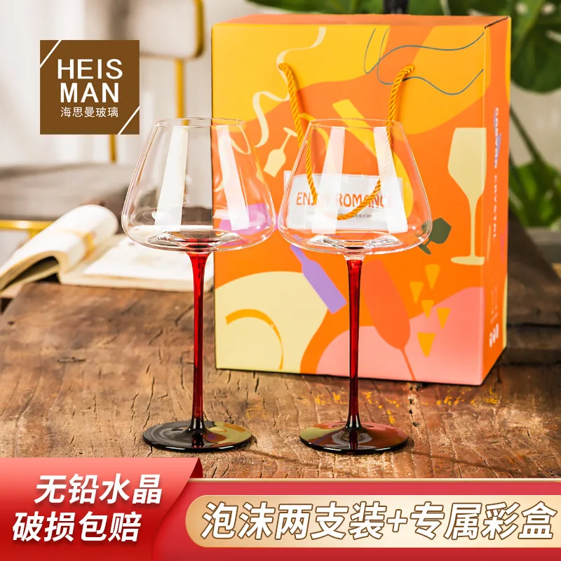 

Увядший роскошный винный набор, подарочный набор, хрустальный бокал, бокал для красного вина, чашка с галстуком-бабочкой, столовая посуда, большая винная чашка, зеркальная винная чашка