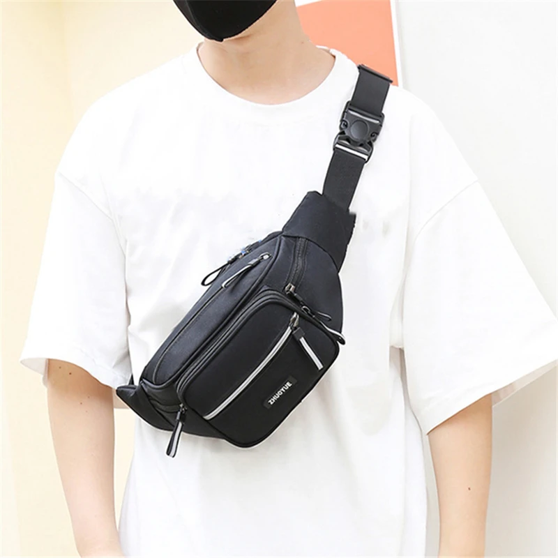 

Ladies Men's Fashion Waist Bag Large Capacity Durable Casual Sports Bag Crossbody Backpack Multifunctional Shoulder Bag 1PC