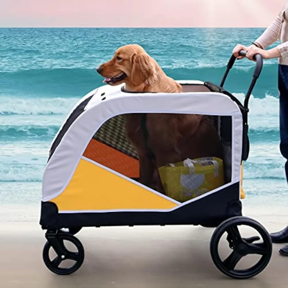 

Dog Stroller for Extra Large Dogs, Pet Stroller for Medium Dogs Foldable, Dog Stroller for 2 Dogs, Dog Carriage and Wago, Large