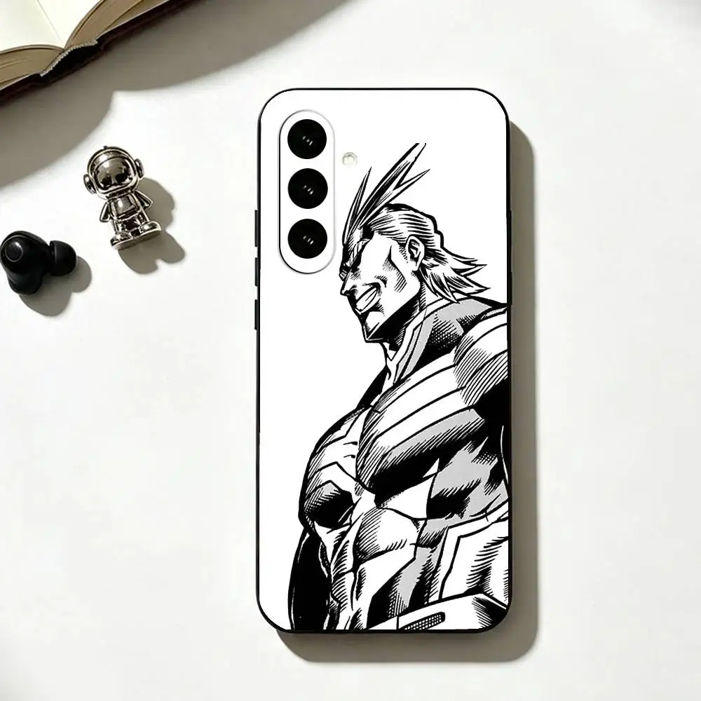 Фото Чехол для телефона T-Toshinori Yagi All Might для Samsung Galaxy A73, A72, A71, A70, A53, A52, A51, мягкий силиконовый черный чехол №3