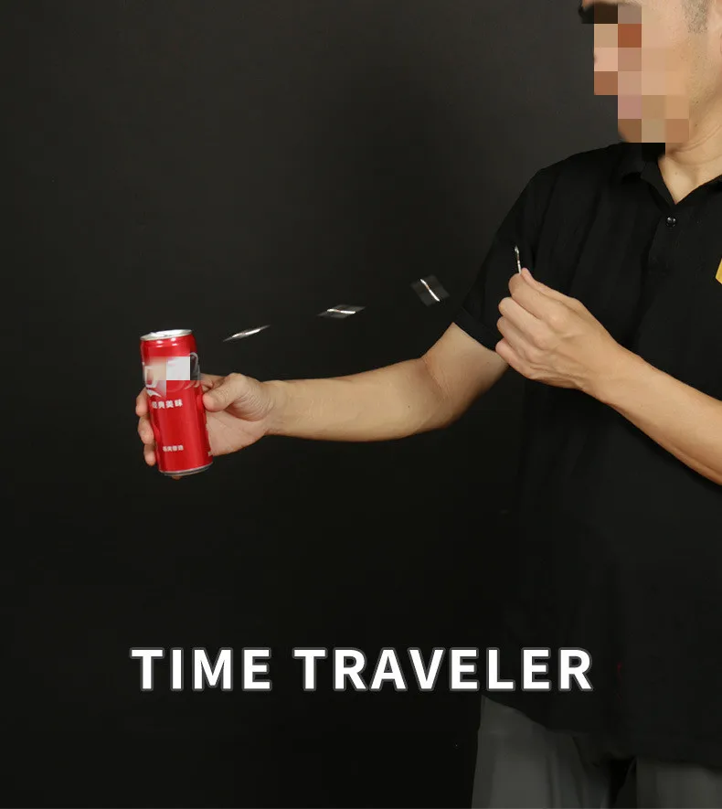TIME TRAVELER Close up Magic Tricks Signed Key Into Coke Can