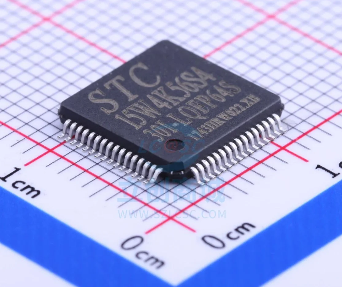 Флэш-память STC15W4K56S4-30I-LQFP64S посылка 51 Series: 56KB RAM: 4KB Microcontroller (MCU/MPU/SOC)