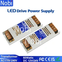 ultra thin led power supply dc 12v 24v lighting transformers 60w 100w 150w 200w 300w 400w ac190 240v driver for led strips